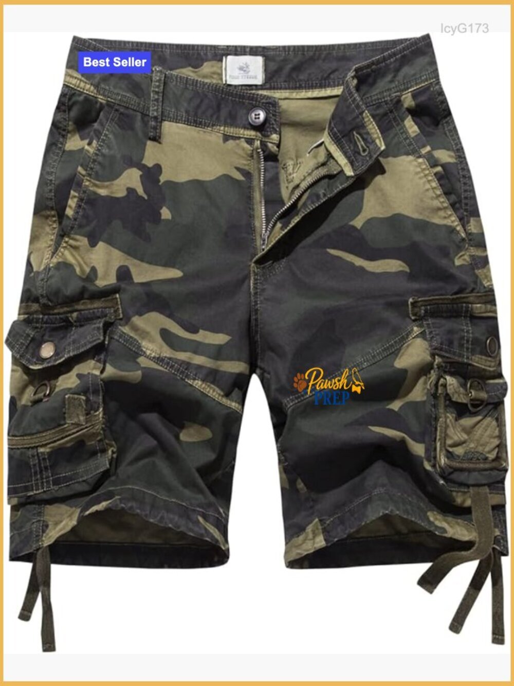 Women's Cotton Multi-Pocket Cargo Bermuda Shorts Mid Rise Knee Length 6 Pockets